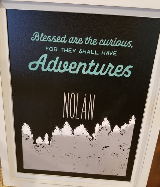 Adventure Chalk Sign for Baby Nolan