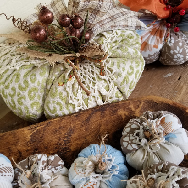 Learn how to make my Cinderella Fabric Pumpkins